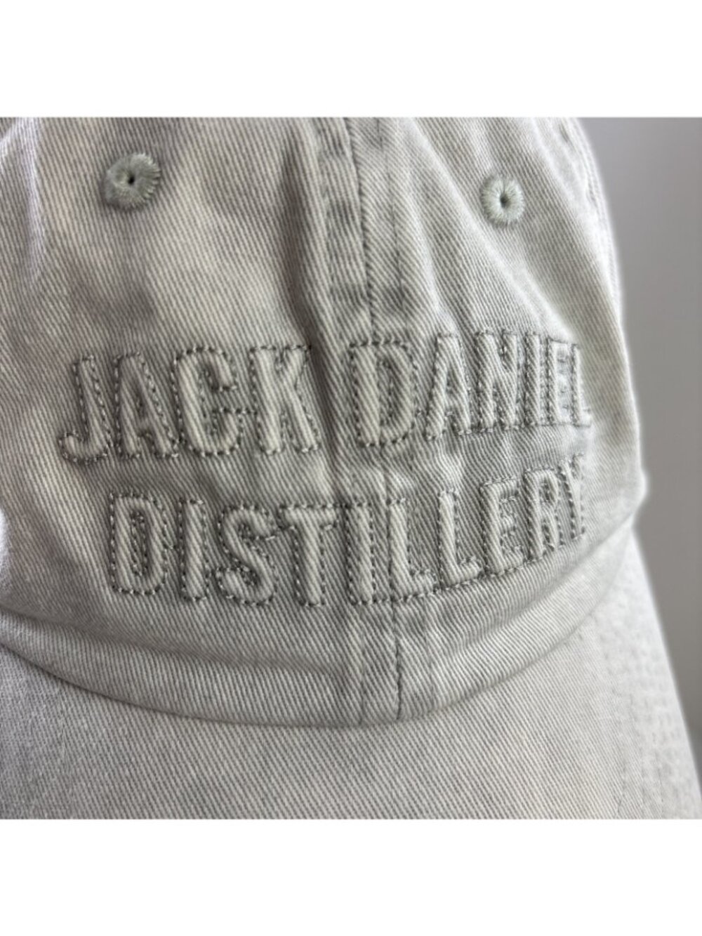 Jack Daniels Hat Cap Unisex Adjustable Full Back Gray Cotton Shadow stitching - Picture 2 of 5